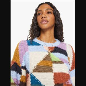 NWT MOTHER The Skipper Bell Jumper Sweater (Deja Vu) Size Small